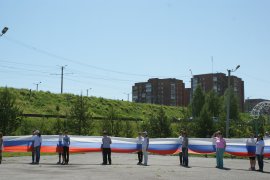В осинниковском городском парке состоялись торжественные мероприятия, посвященные Дню России